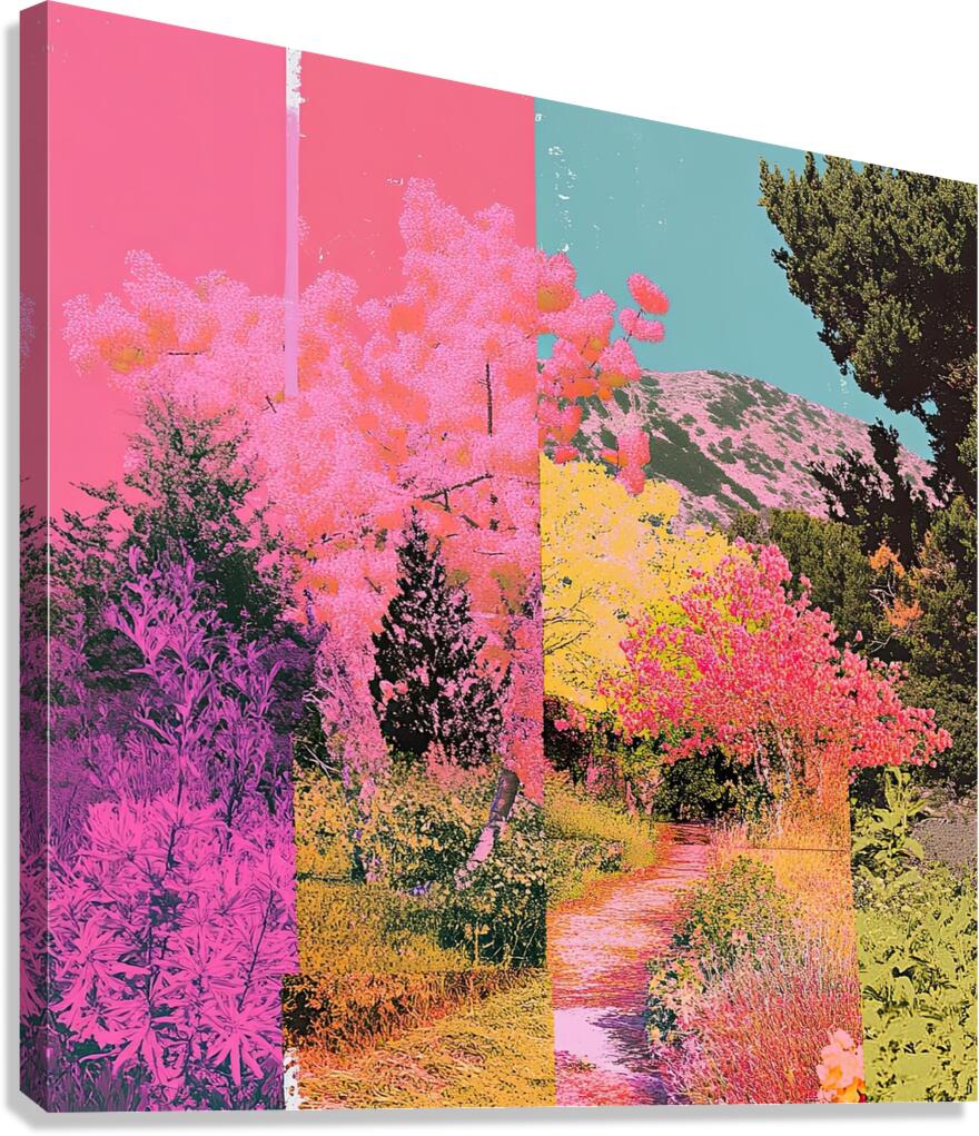 Chromatic Garden Path H92N5Z 55 Canvas Print