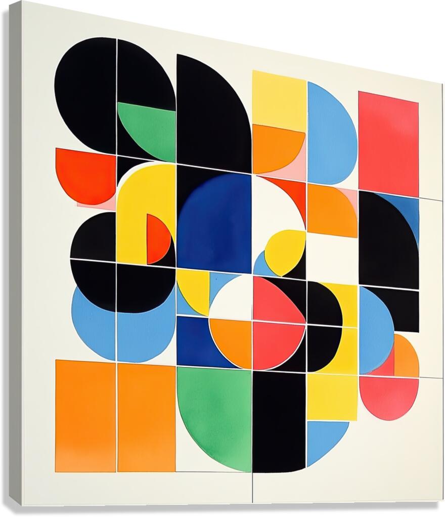 Chromatic Grid Interplay 5H2N9Z 60 Canvas Print