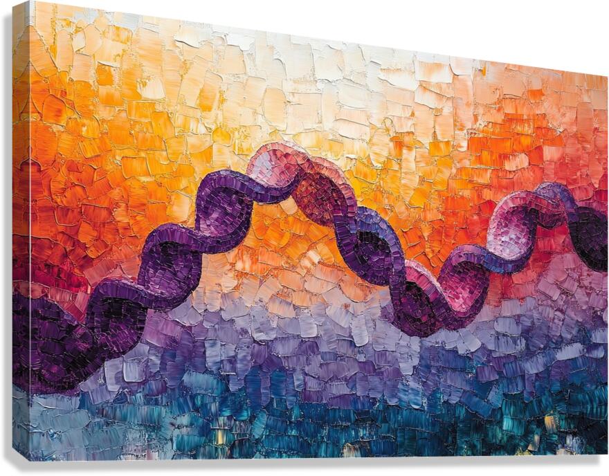 Chromatic Helix Ascent 7P3HN9 65 Canvas Print