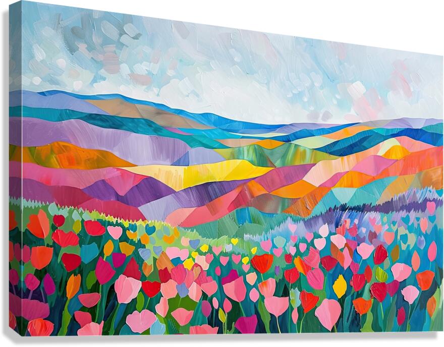 Chromatic Hills Bloom 78HNP2 55 Canvas Print