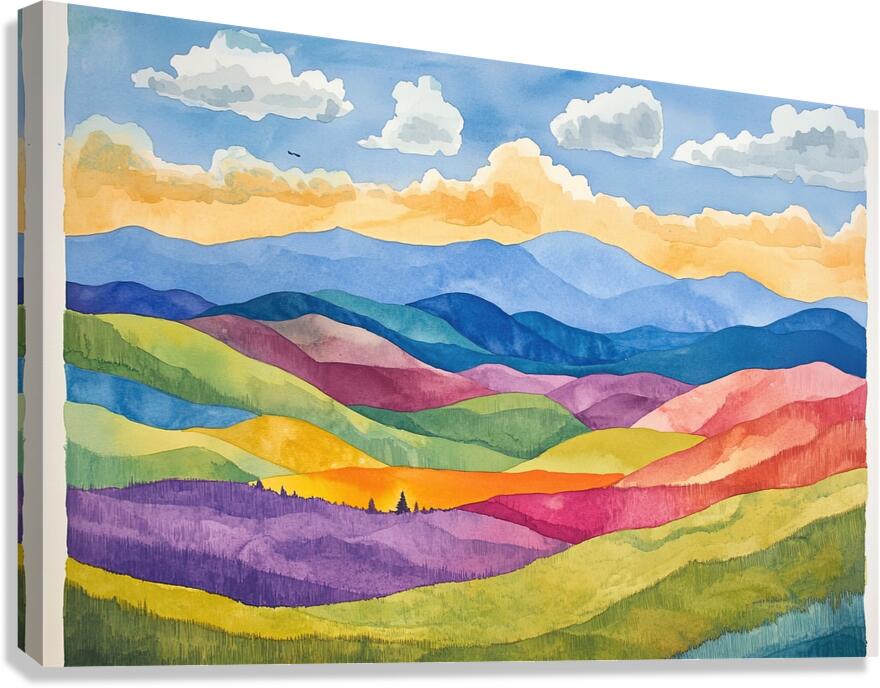 Chromatic Hills NZ893H 45 Canvas Print