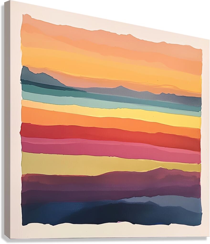 Chromatic Horizons 7P3D2H 53 Canvas Print