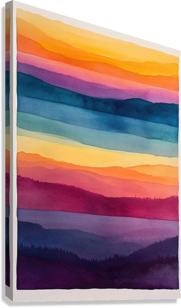 Chromatic Horizons H3C9N2 47 Canvas Print