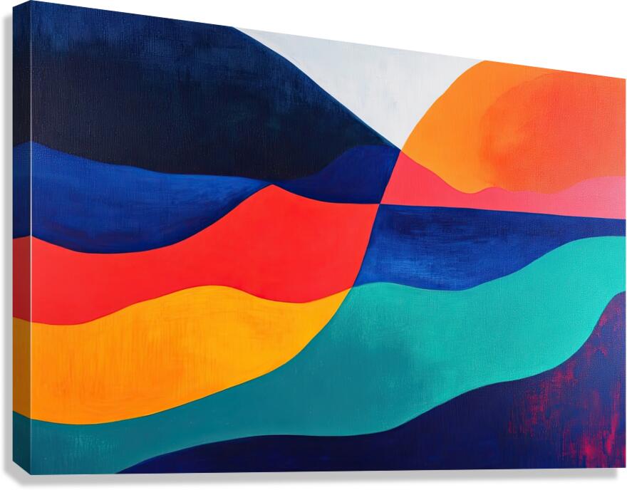 Chromatic Horizons H3C9N2 57 Canvas Print