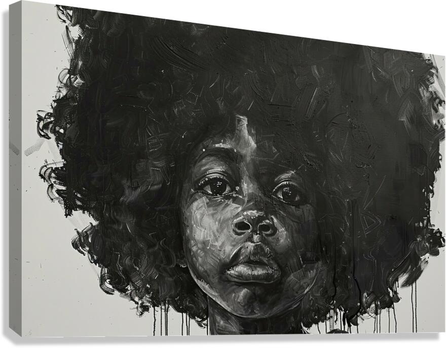 Afro Radiance Portrait 2398N 65 Canvas Print