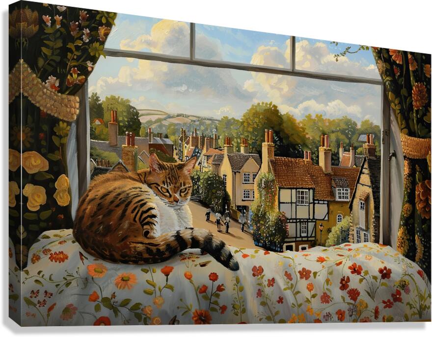 Cat Nap Overlook H29NJP 45 Canvas Print