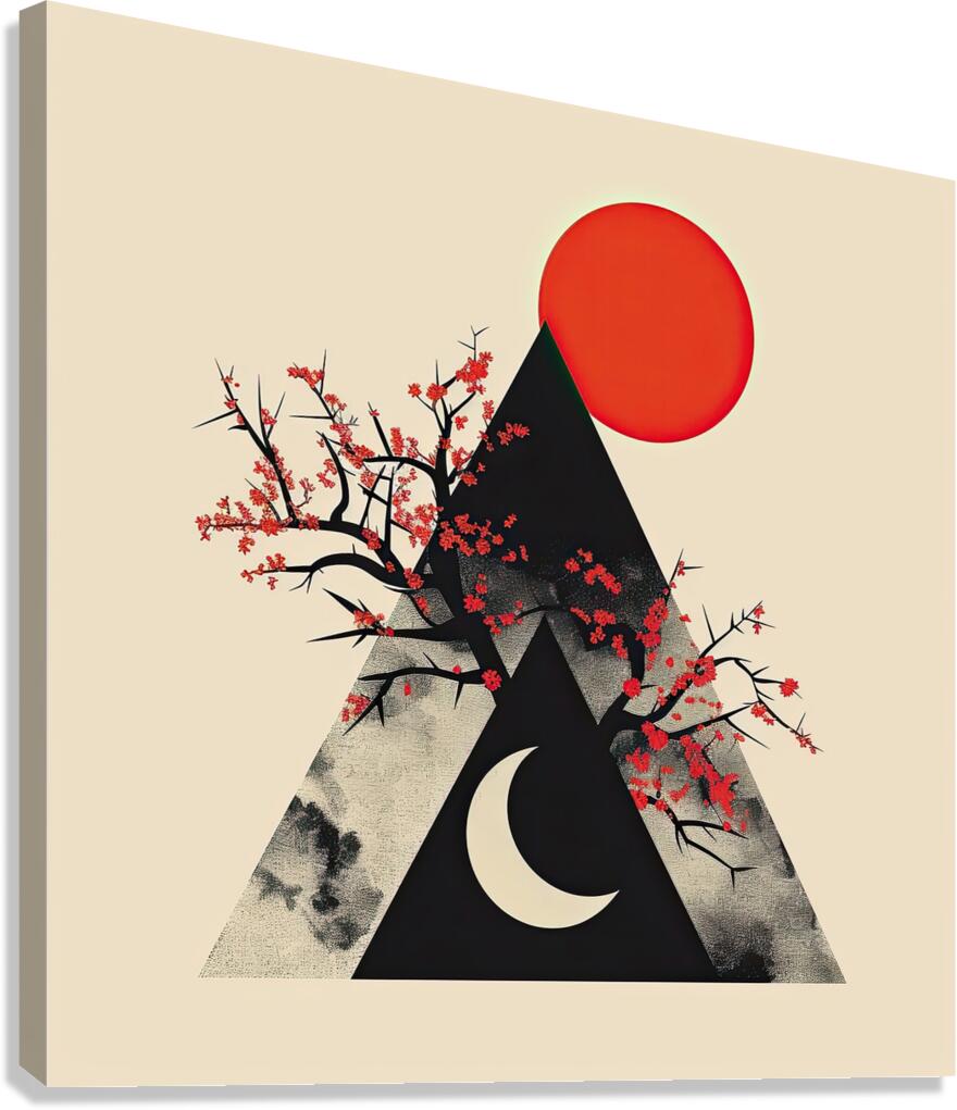 Celestial Bloom Triangle 7H3N2Z 55 Canvas Print