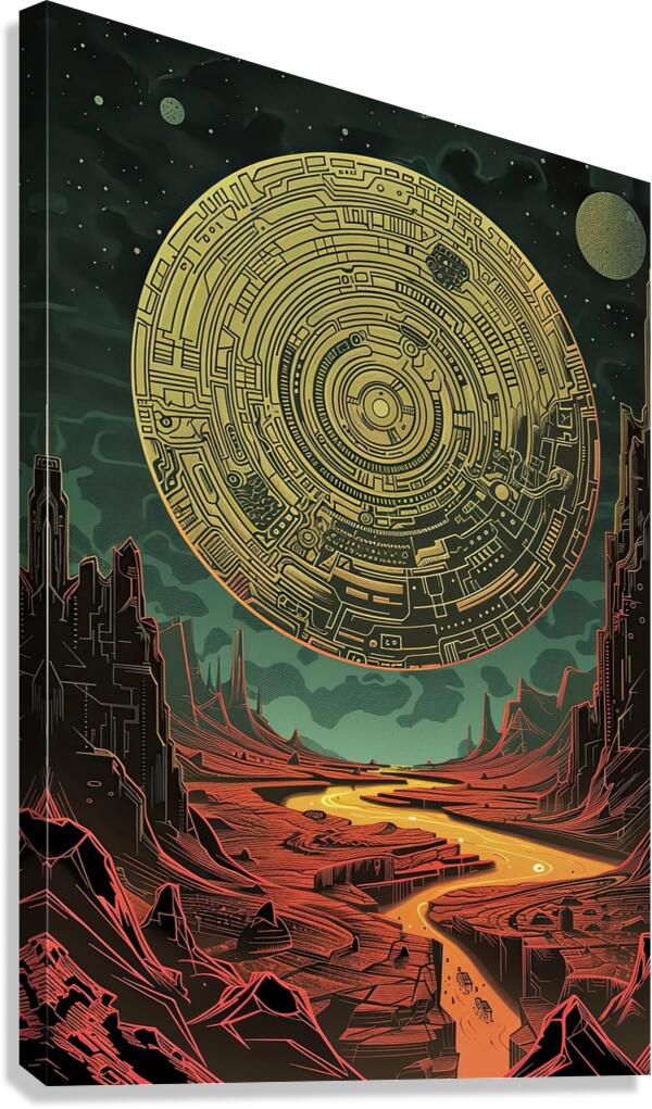 Celestial Circuitry H92N5Z 62 Canvas Print