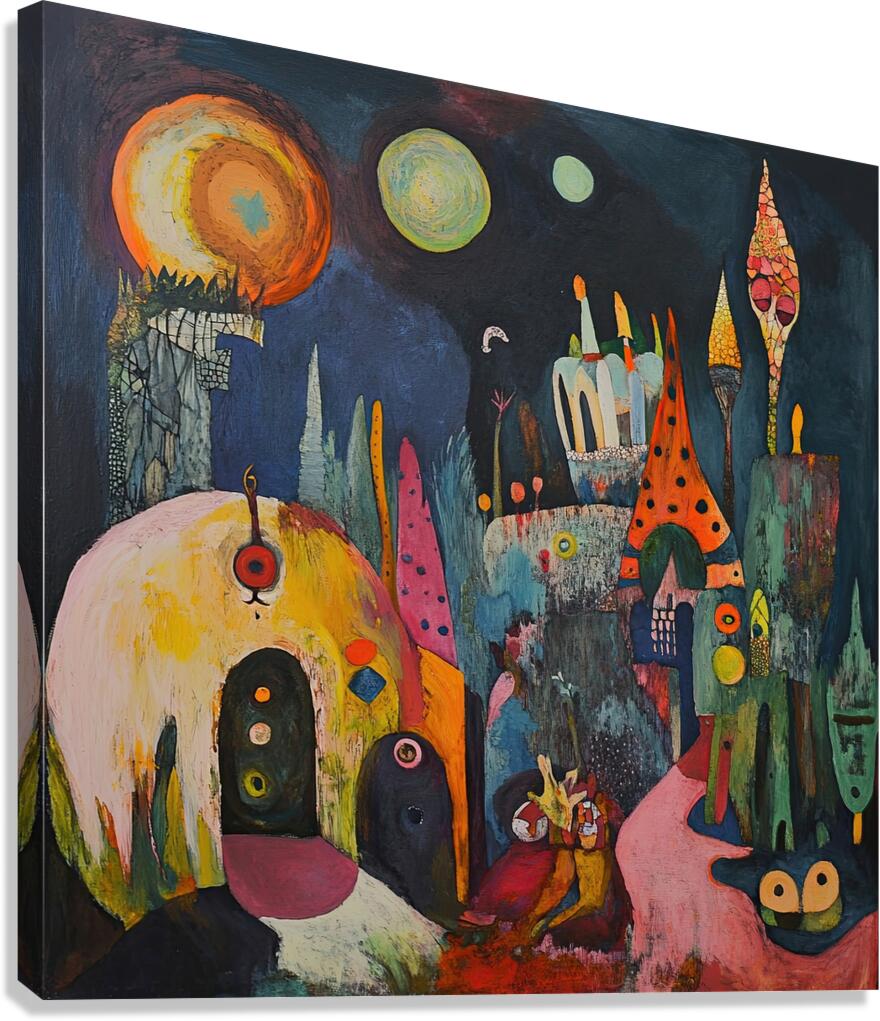Celestial Cityscape Dream 78HJK 55 Canvas Print