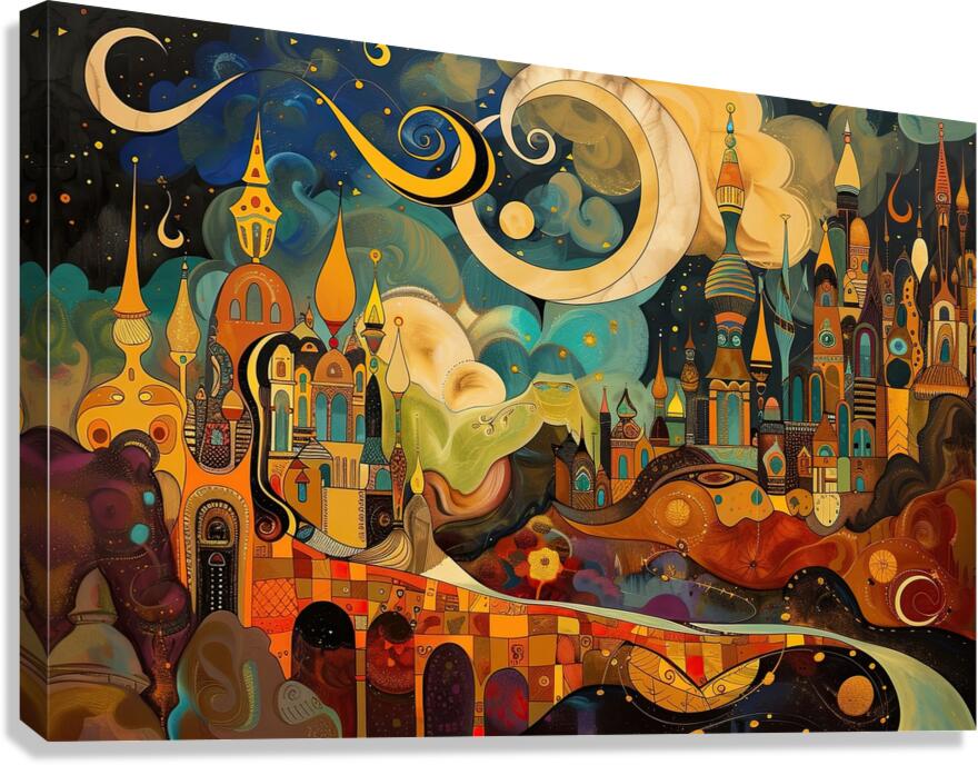 Celestial Cityscape Dream H92N3Z 62 Canvas Print