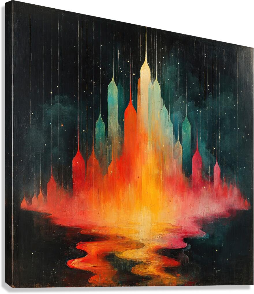 Celestial Cityscape NZ9B2H 60 Canvas Print