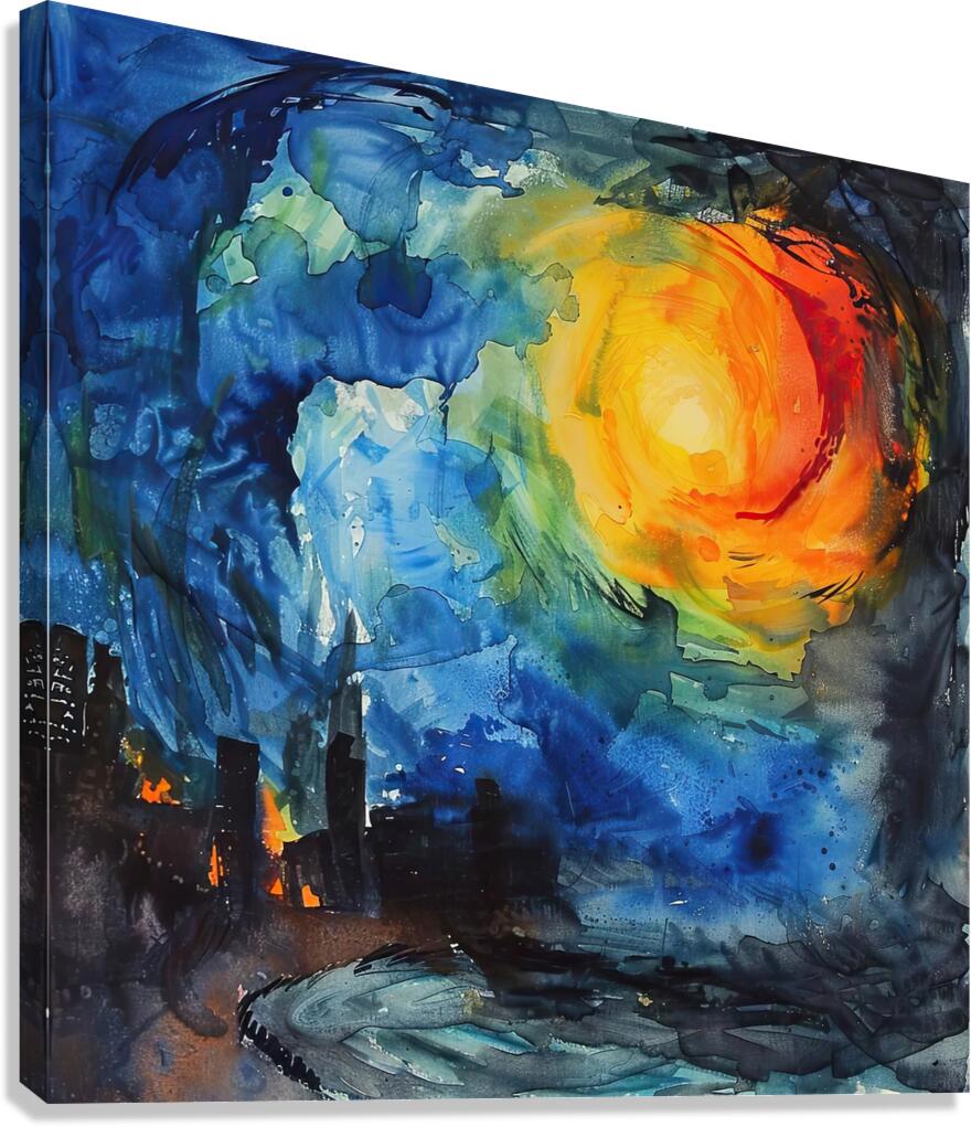 Celestial City Glow 9H4N3P 55 Canvas Print