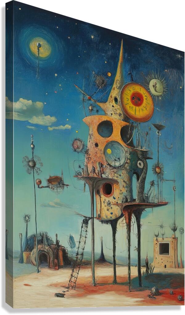 Celestial Clockwork Dream 49Z7N 60 Canvas Print