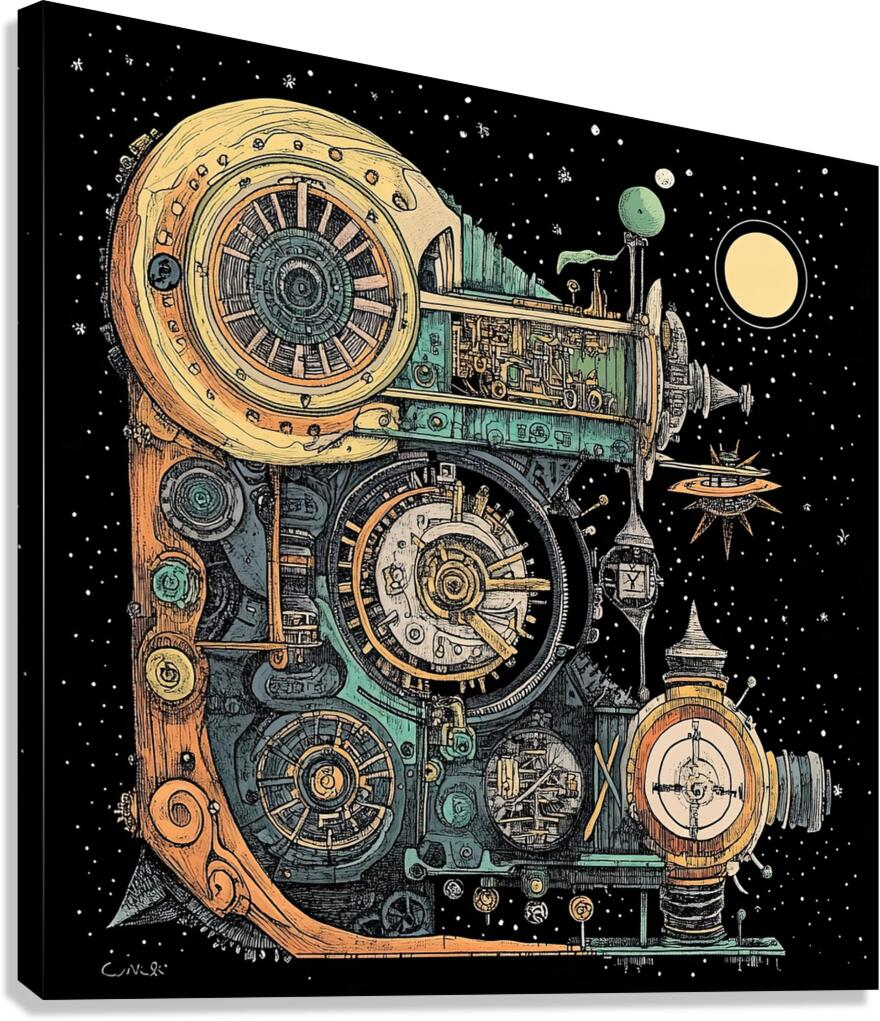 Celestial Clockwork Voyage H92N5Z 62 Canvas Print