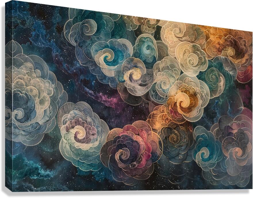 Celestial Roses Bloom 92HJ8 60 Canvas Print
