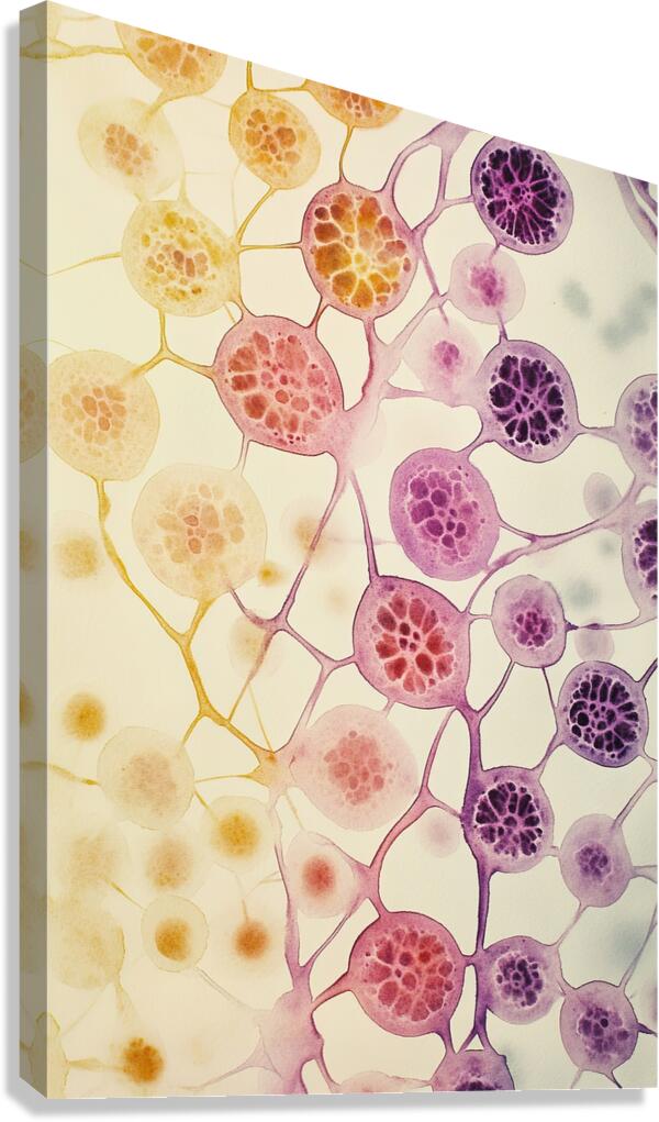 Cellular Echoes Y59H2N 55 Canvas Print