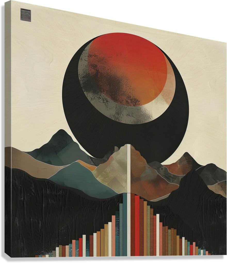 Celestial Echoes Across Peaks Y92H5N 57 Canvas Print