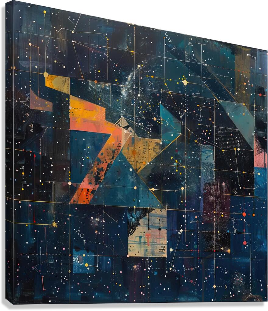 Celestial Grid 92HJ5N 55 Canvas Print