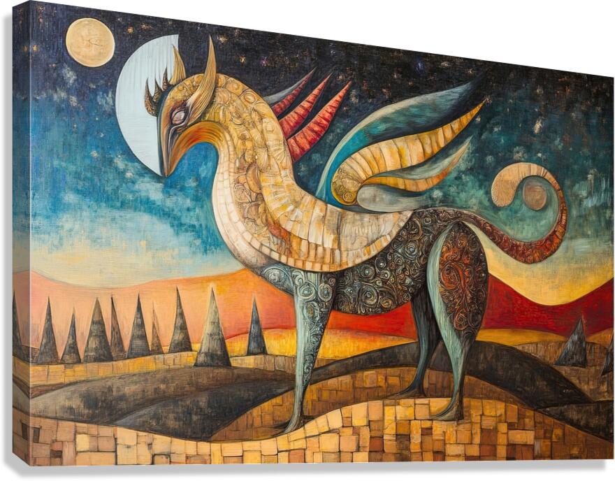 Celestial Griffin Ascends 92HJ8 60 Canvas Print