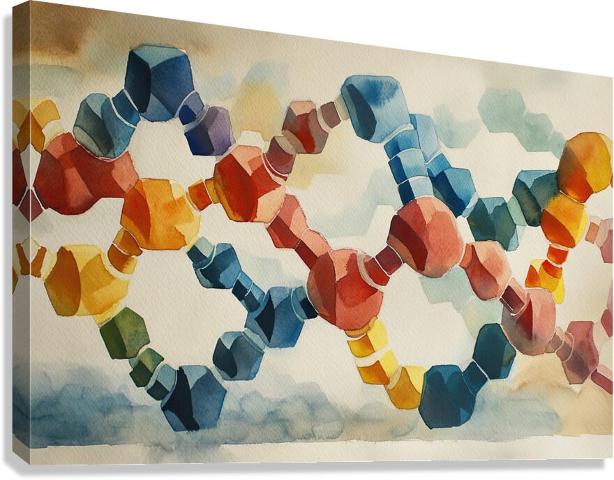 Cellular Harmony N493HZ 55 Canvas Print