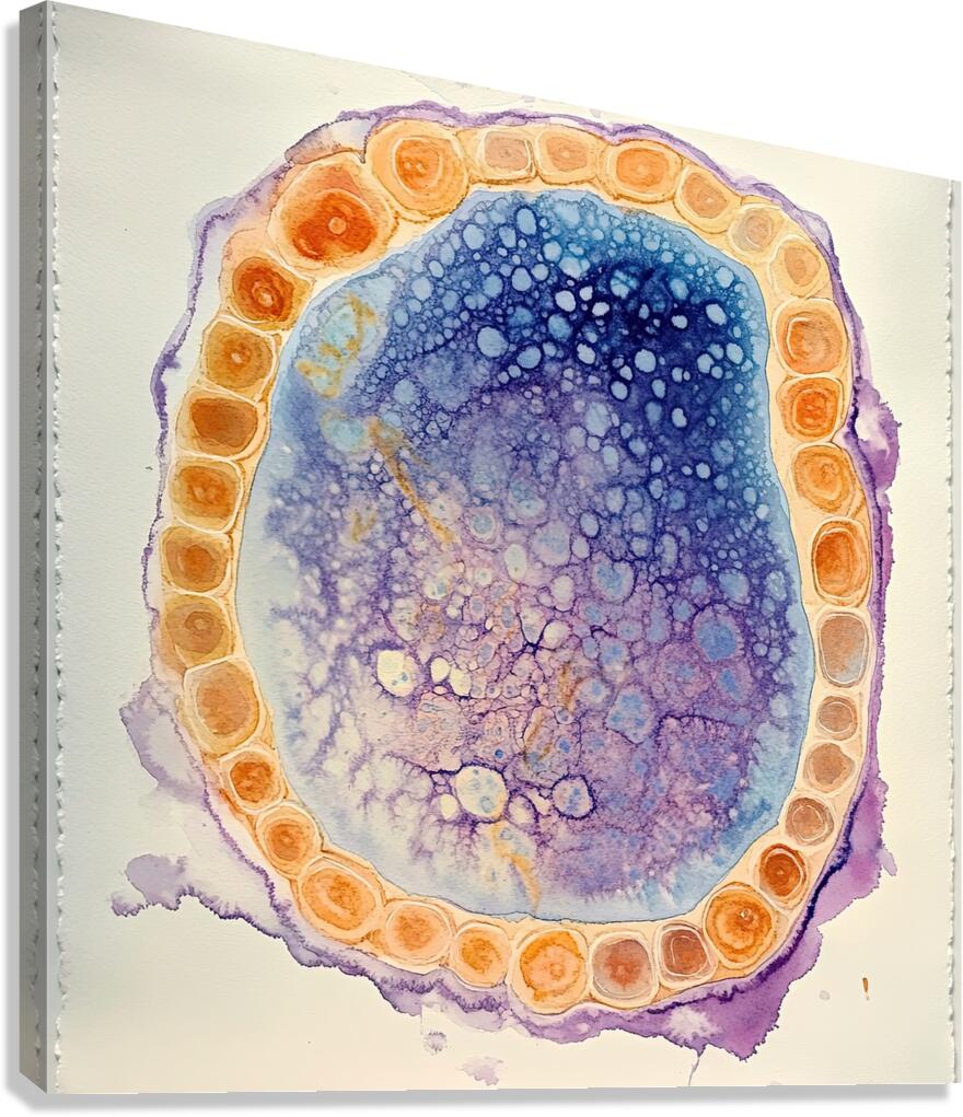 Cellular Harmony H9P4N2 48 Canvas Print