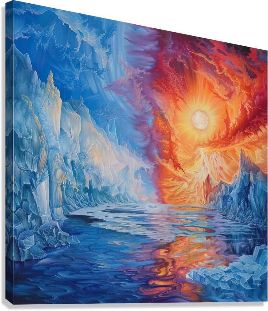 Chromatic Ice Scapes H2NJPZ 55 Canvas Print
