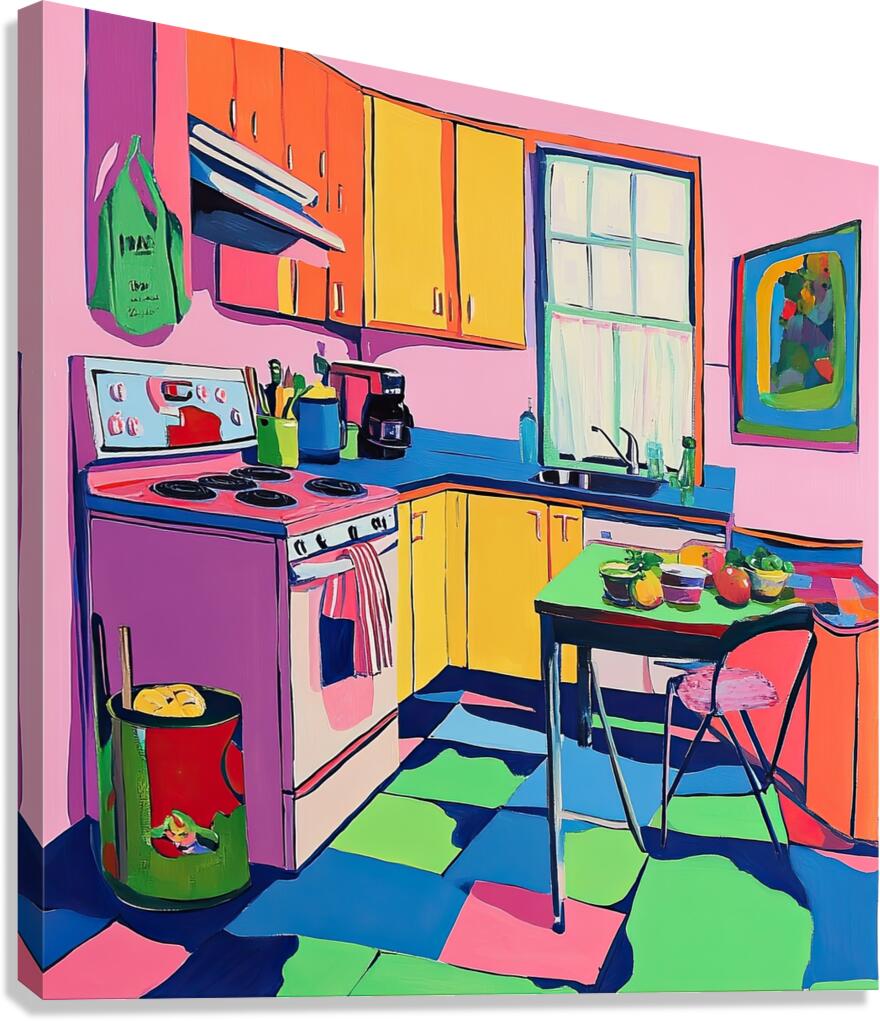 Chromatic Kitchen Still Life N9P2H7 55 Canvas Print