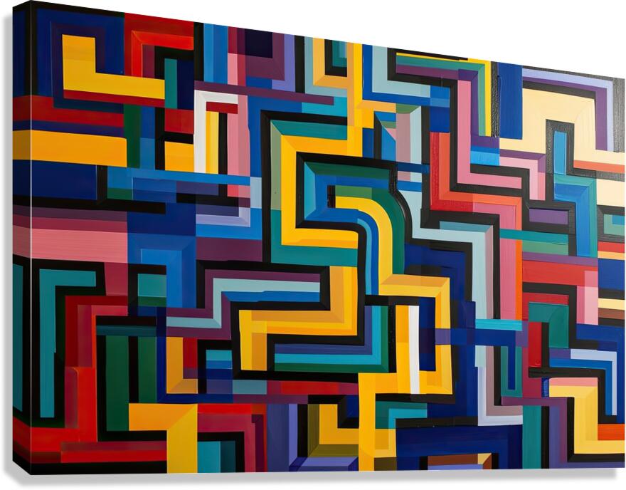 Chromatic Labyrinth H3N9B2 60 Canvas Print