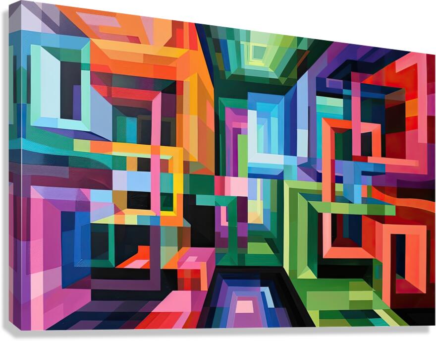 Chromatic Labyrinth H3N9P2 57 Canvas Print