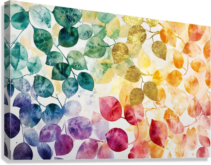 Chromatic Leaf Symphony 2P9H7N 58 Canvas Print