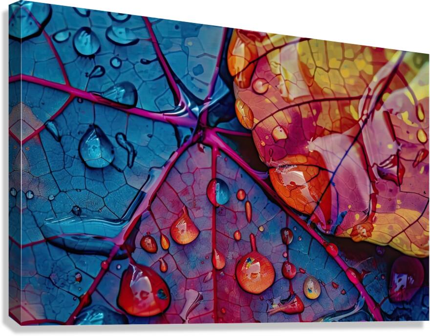 Chromatic Leaf Study H2N9J2 65 Canvas Print