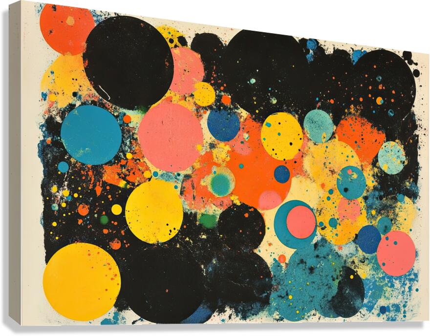 Chromatic Orbs Y89Z5H 60 Canvas Print
