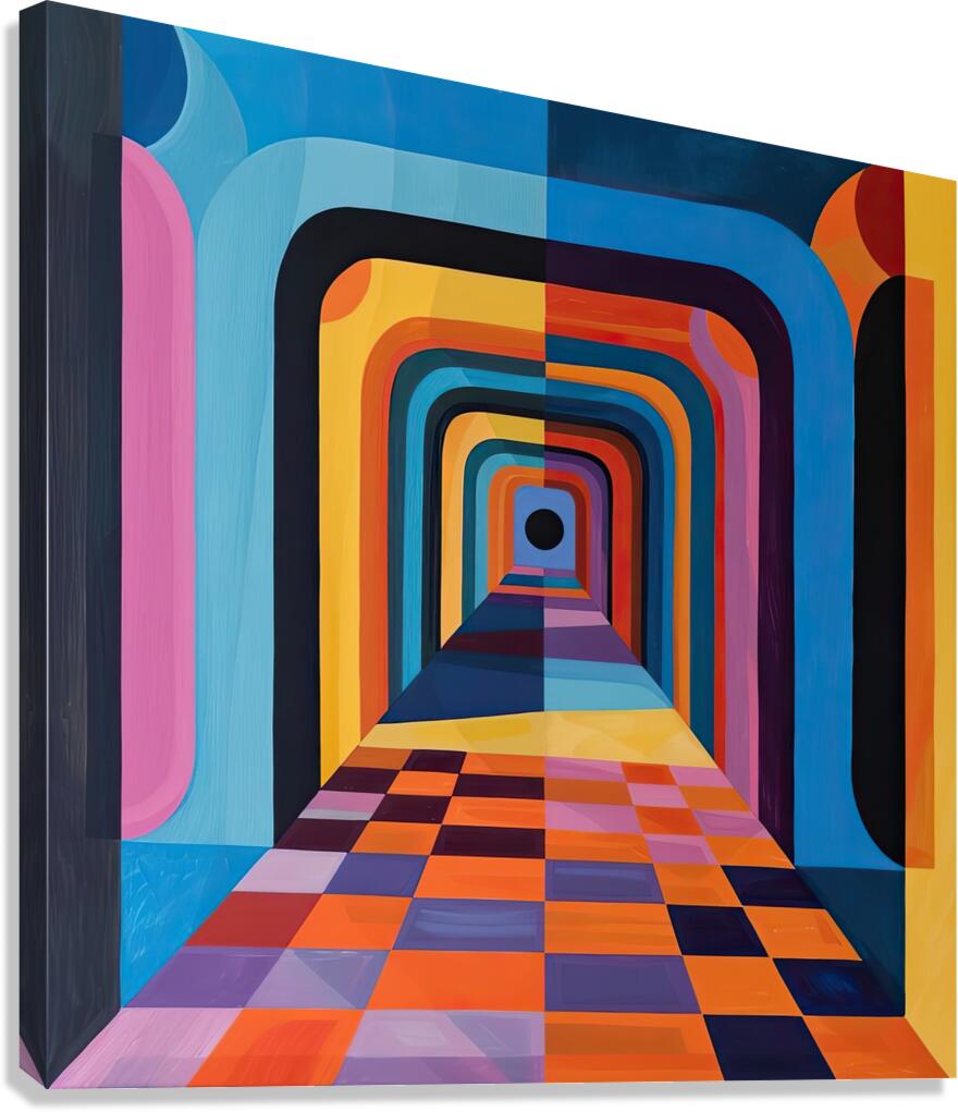 Chromatic Passage 7H9N2Z 64 Canvas Print