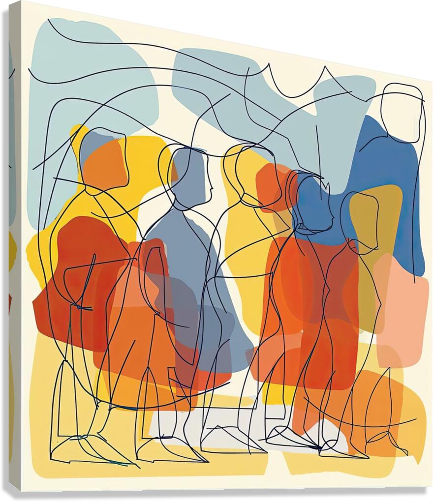 Chromatic Procession H2N9P4 55 Canvas Print