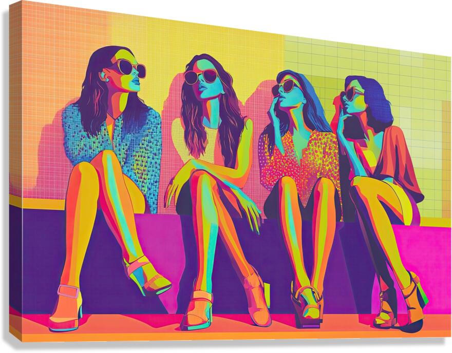 Chromatic Quartet 7H3N2P 55 Canvas Print