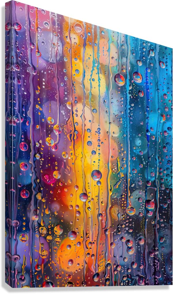 Chromatic Rain Cascade 92DH3P 55 Canvas Print