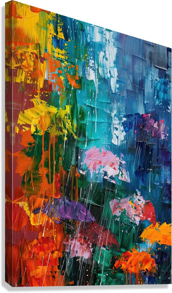Chromatic Rain Symphony Y9K3N2 58 Canvas Print