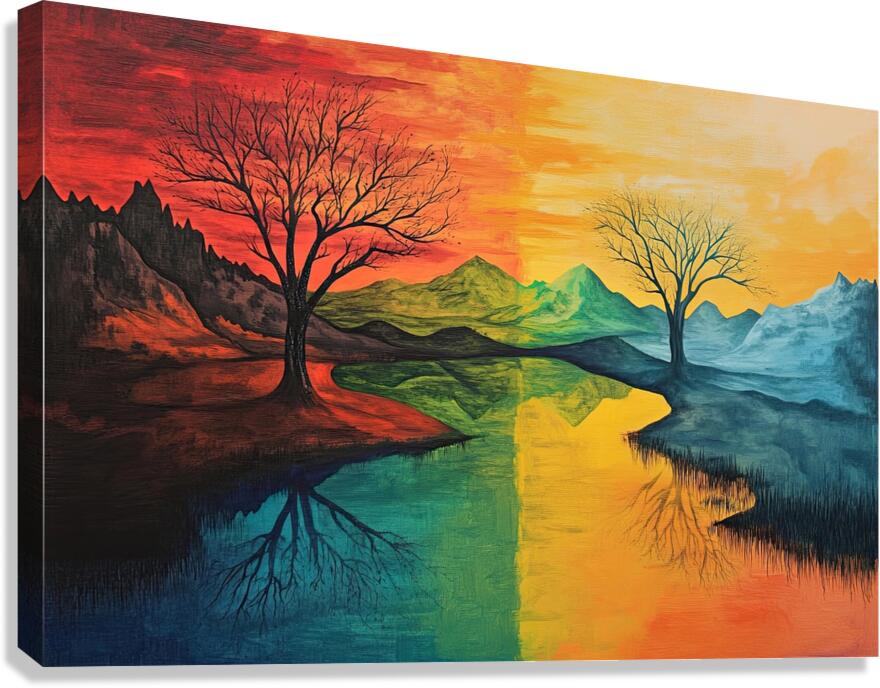 Chromatic Reflections J9H4N2 57 Canvas Print