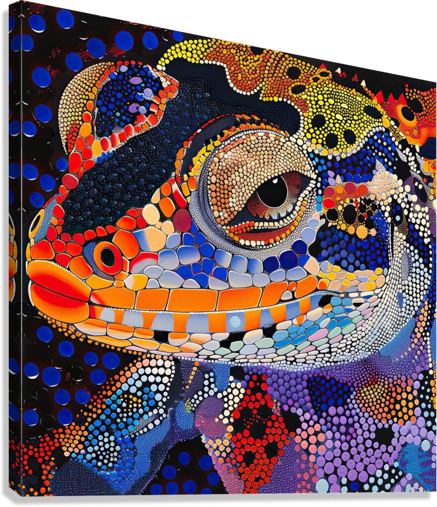 Chromatic Reptilian Gaze Y9K8N2 59 Canvas Print