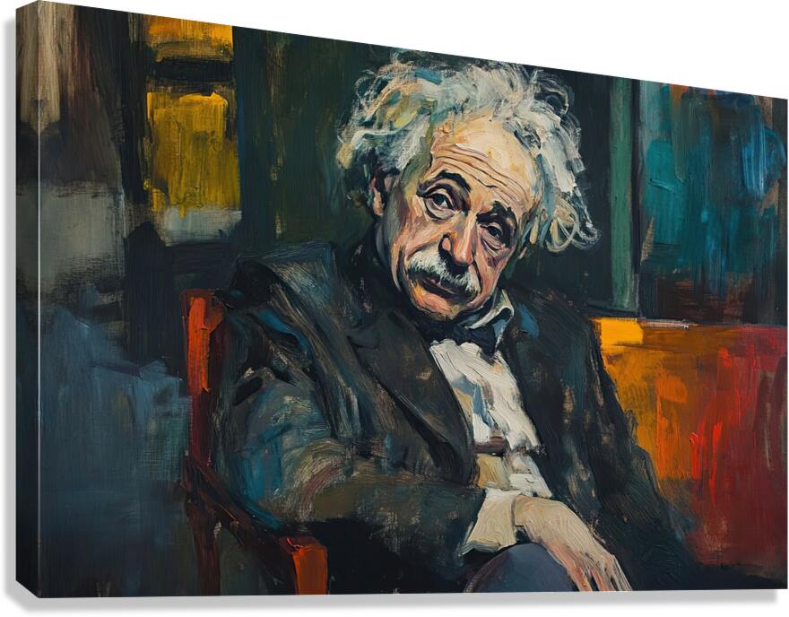 Contemplation Einstein N92H3J 52 Canvas Print