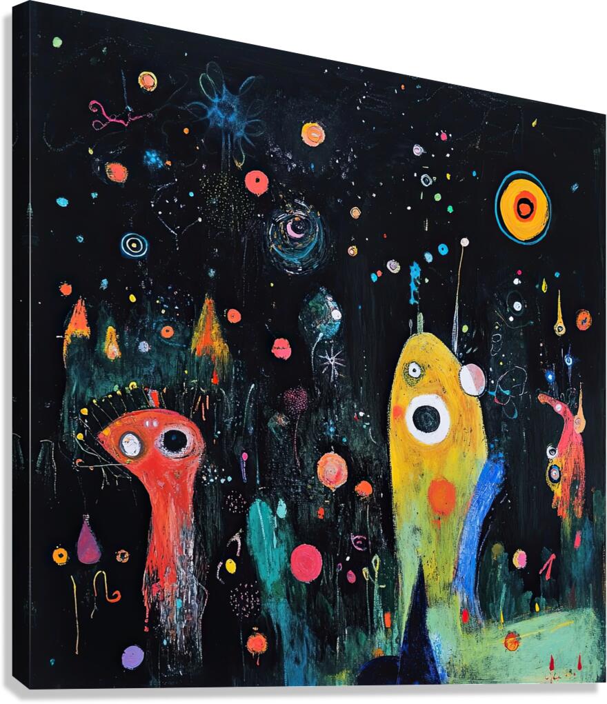 Cosmic Garden Night HZ92N3 55 Canvas Print