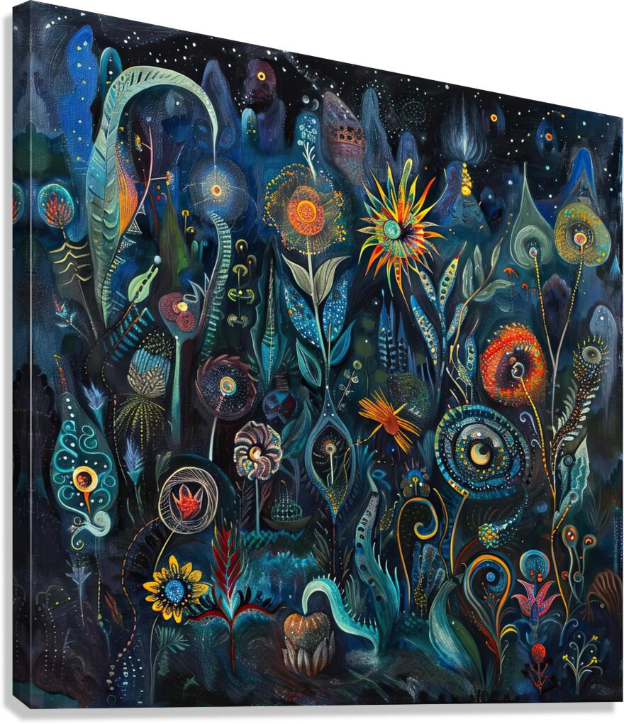 Cosmic Garden Bloom J9H2N3 60 Canvas Print