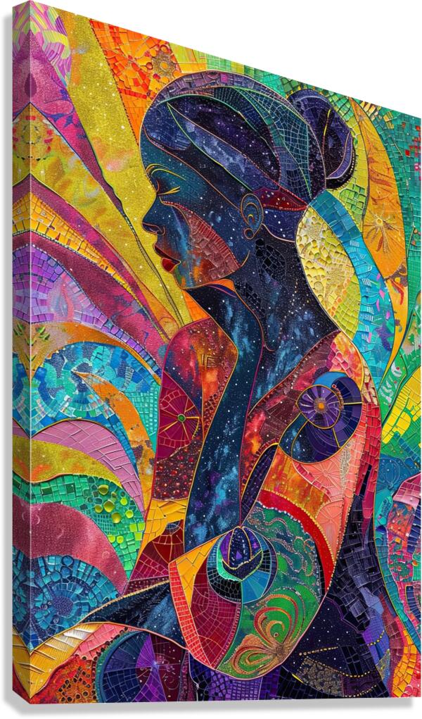 Cosmic Mosaic Woman J8HNP2 60 Canvas Print