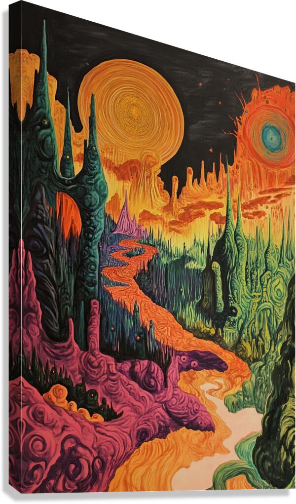 Cosmic River Flows H7P3N 60 Canvas Print