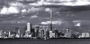 Toronto skyline.