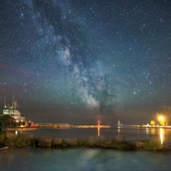 Milky way over Port dover