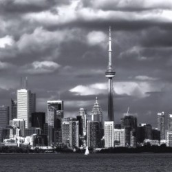 Toronto skyline.