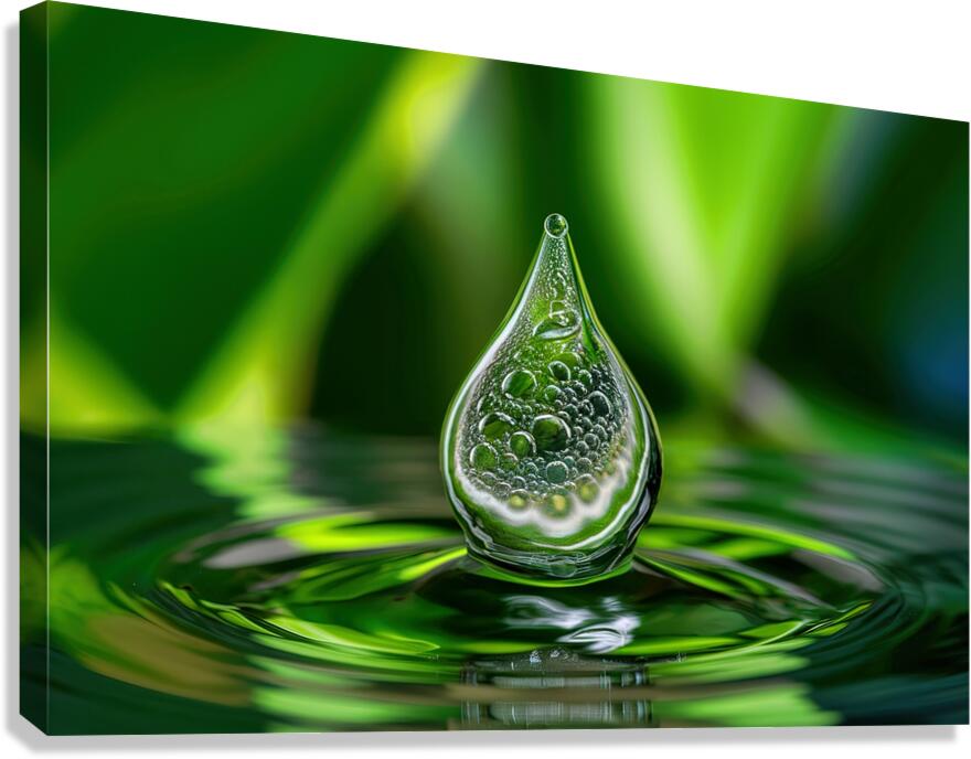 Water drop close up Canvas Print