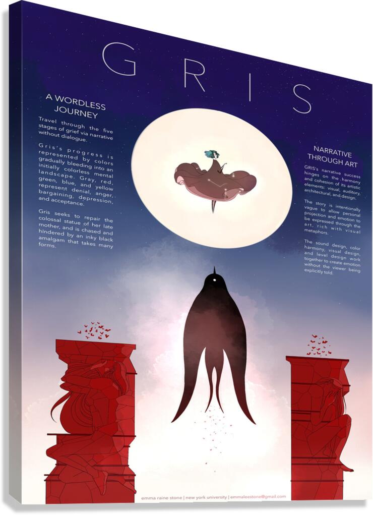 Gris Art Canvas Print