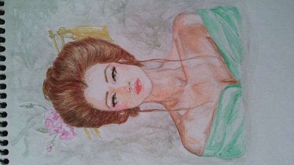 moderna geisha watercolor 2 Print